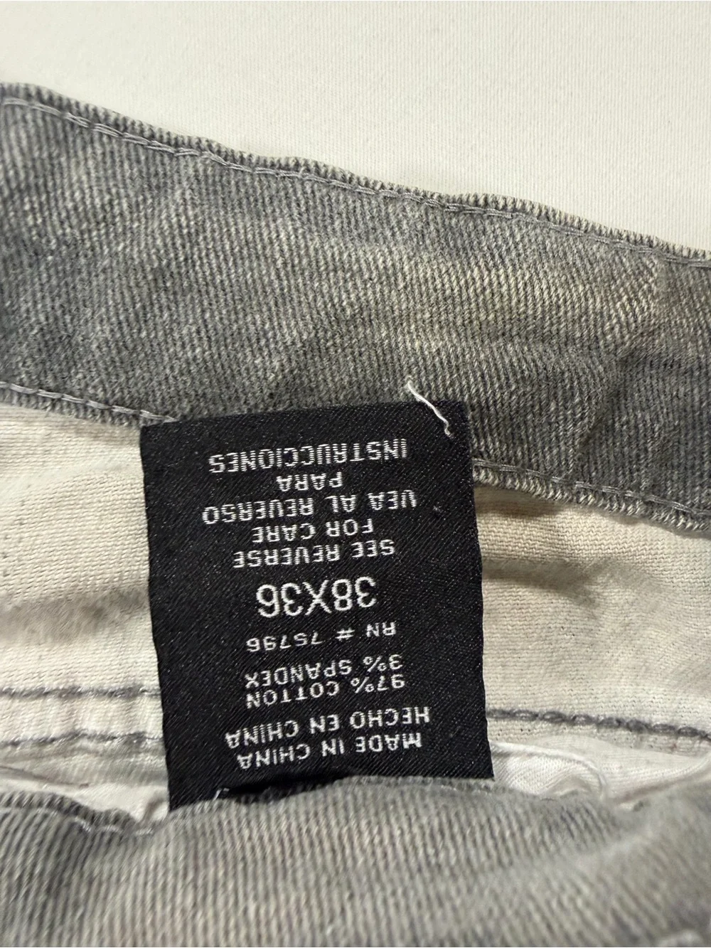 Men's Gray Cargo Pants Multiple Flap Pockets Waimea Relaxed Grey wash 38x32